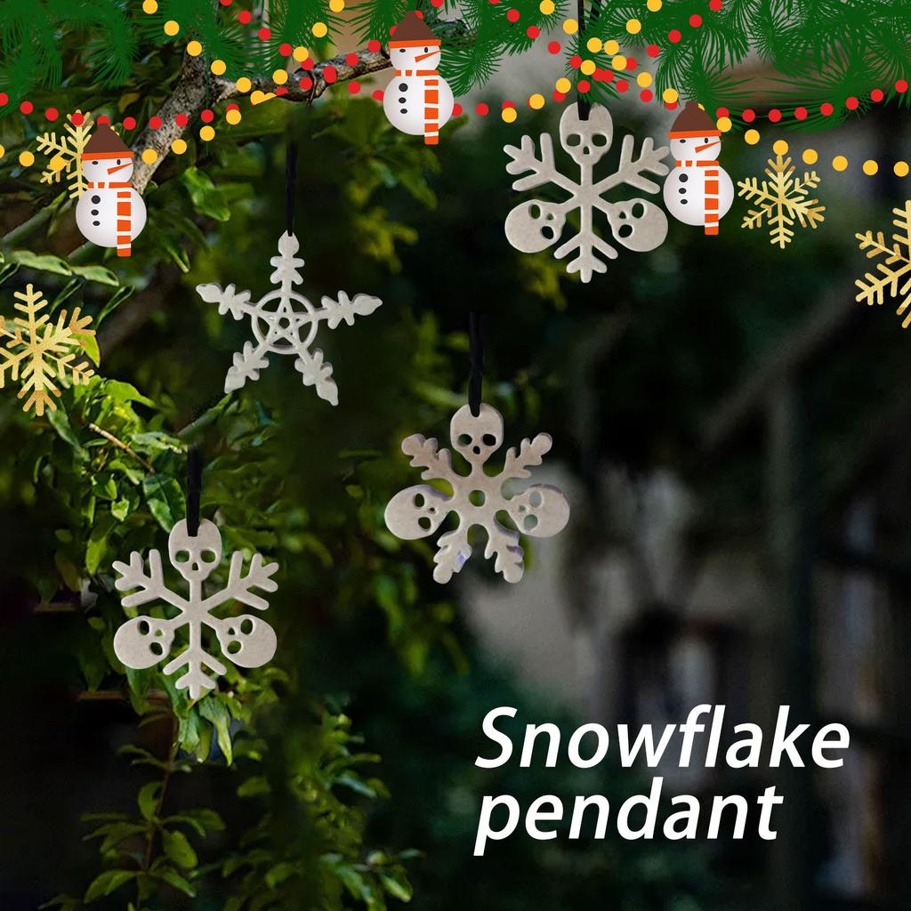 Skeleton Snowflake Tree Jewelry, With A Shape Paired With Snowflake Patterns, Suitable For Decoration And Adding A Unique Festive Atmosphere.