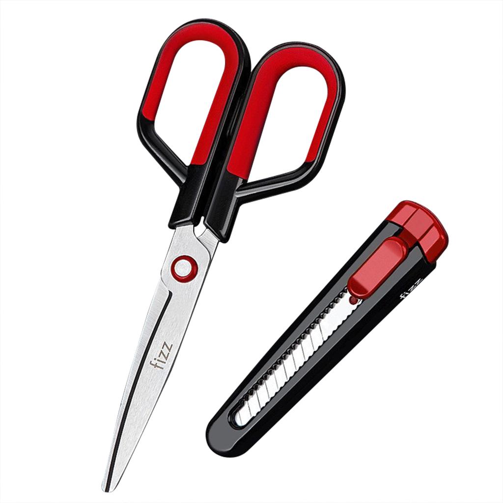 2 In 1 Scissors With Multifunctional Protective Cover Soft Comfort Grip Shears For Home Use