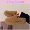 Stylish Thick Sole Round Toe Mule Shoes For Women Comfortable Lightweight Slip-on Casual Footwear