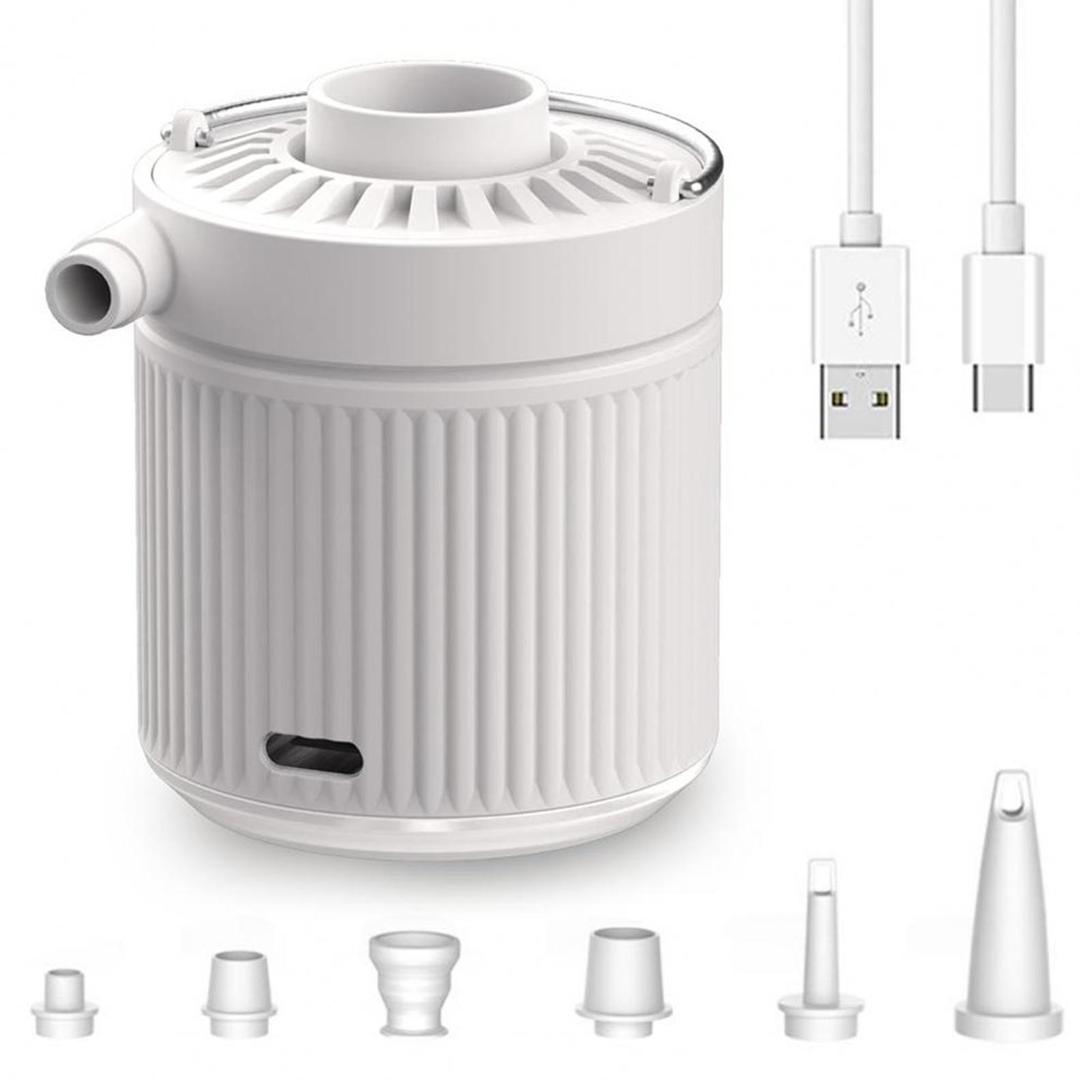 

Маленький портативний ультра-міні-повітряний насос USB для накачування і скачування повітря з акумулятором 1200 мАг для вакуумних сумок для зберігання поплавців White #1