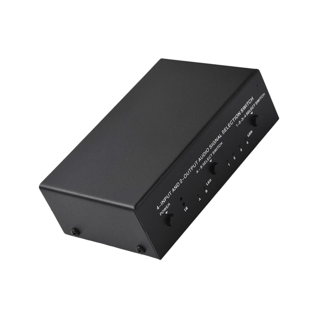 LYNEPAUAIO Przełącznik/Selektor Audio-Wideo RCA 4 wejścia 2 wyjścia lub 2 wejścia 4 wyjścia Wybór sygnału częstotliwości audio