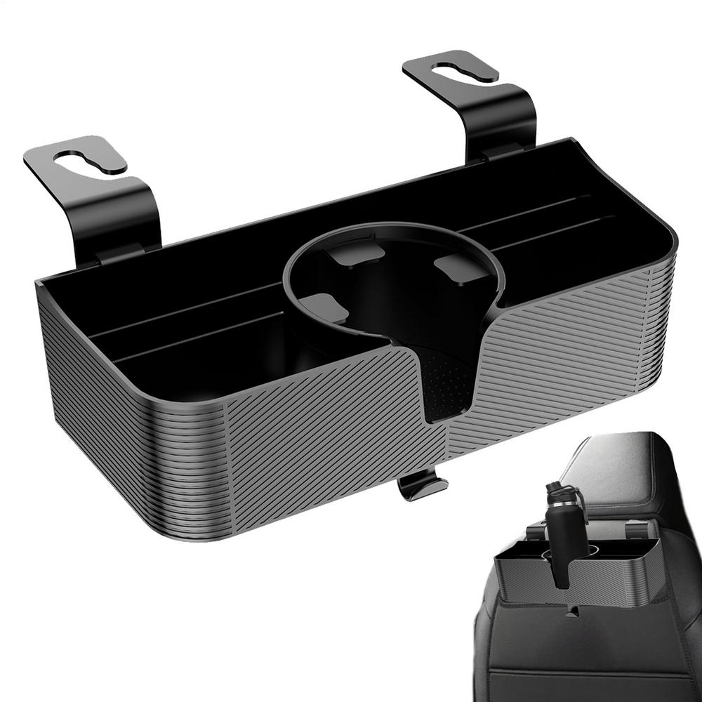 Car Backseat Headrest Organizer Backseat Food Drink Storage Rack Car Headrest Organizer With Cup Holder & Hook For Travel