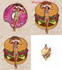 Hamburgers Donuts Pizza Design Beach Towel For Kids And Adults With Polyester Fabric For Pool And Beach Use