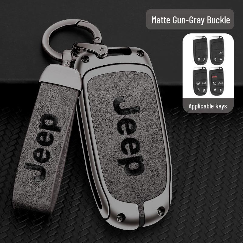 Metal Key Cover for Jeep Compass, Cherokee, Renegade, Grand Commander, Wrangler