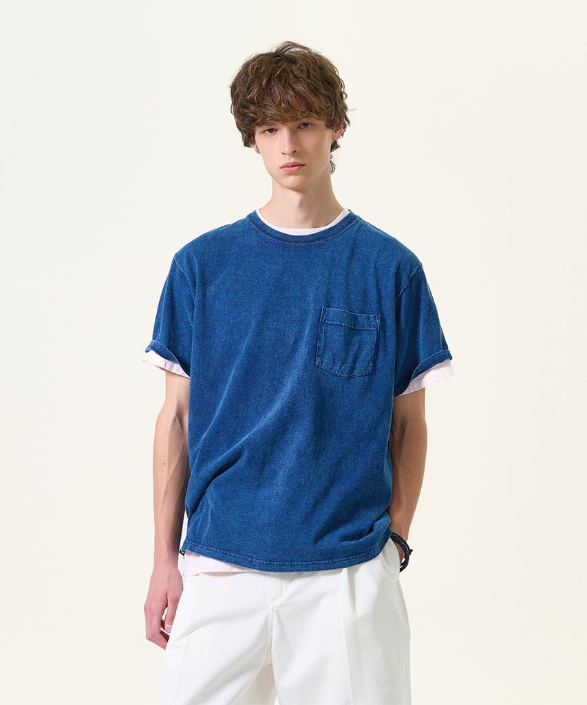 Guson Indigo-Dyed Short-Sleeve T-Shirt Collection