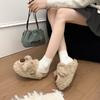 2025 Herbst und Winter neue Bär Damen Hausschuhe pneumatische Ohr Puppe Plüsch Hausschuhe Mode Ein-Wort Plateau Schuhe