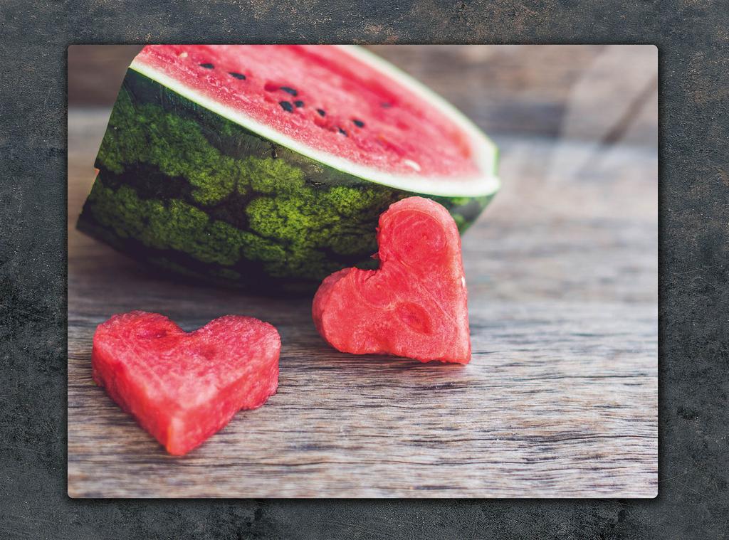 GLASSCHNEIDEBRETT 52x40 WASSERMELONE