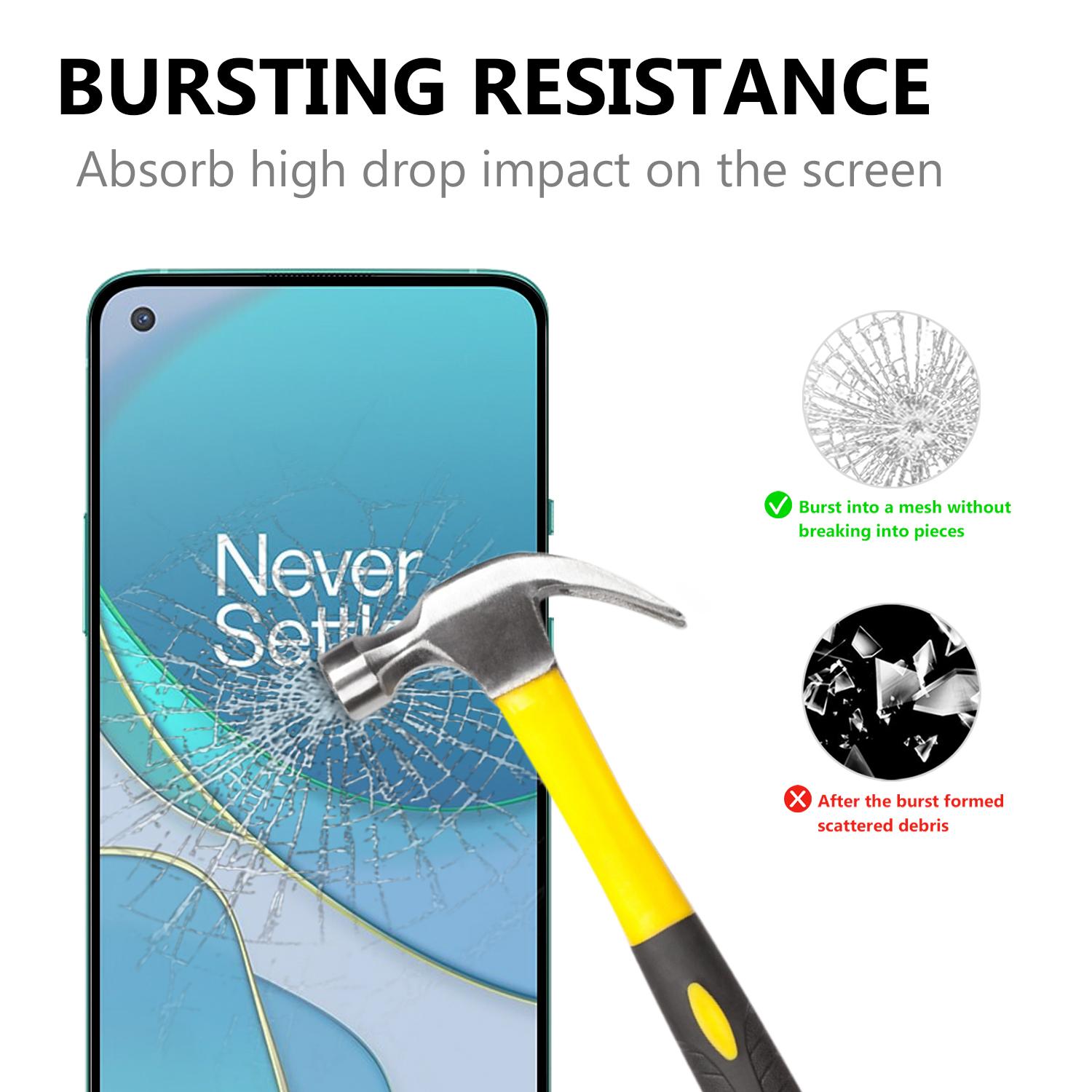 

Complete Covering Full Glue Black Edges Tempered Glass Screen Protector for OnePlus 8T Type A
