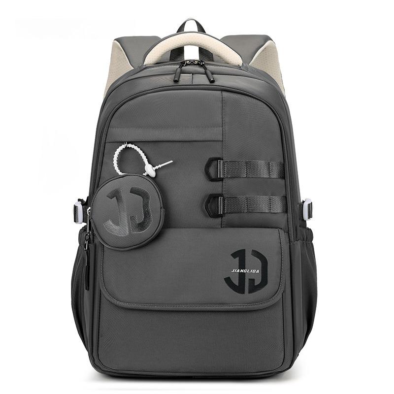 New High-end Nylon Junior High School Student School Bags College Boy Large Capacity Waterproof Travel Backpacks Lightweight Wear-resistant Rucksack
