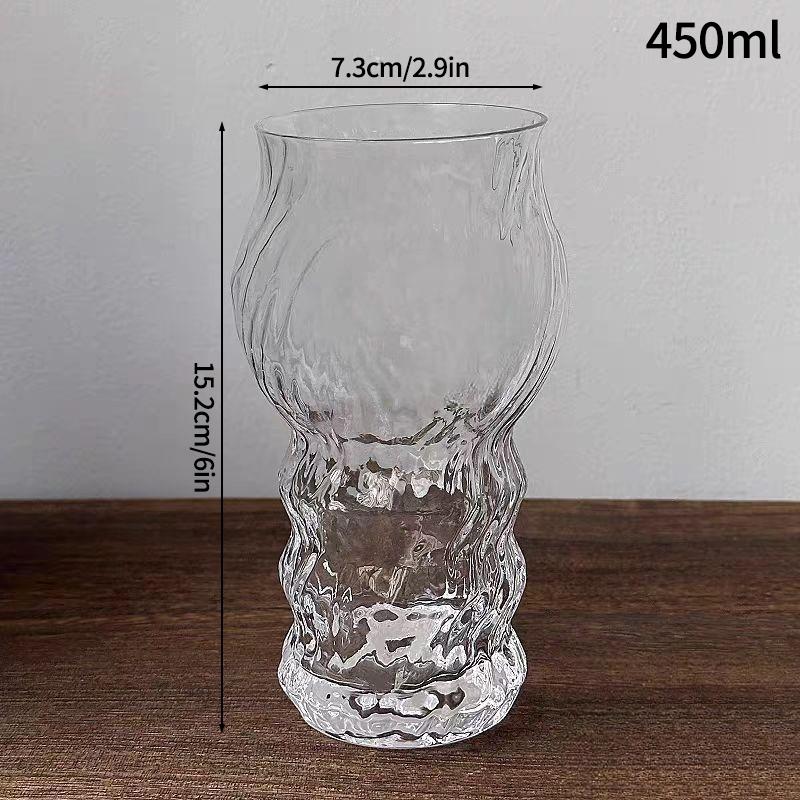 Ins Creative Transparent Glass Cups Cold Coffee Mug Ice Juice Cocktail Football Game Party Beer Drinking Cup Water Wine Bottle