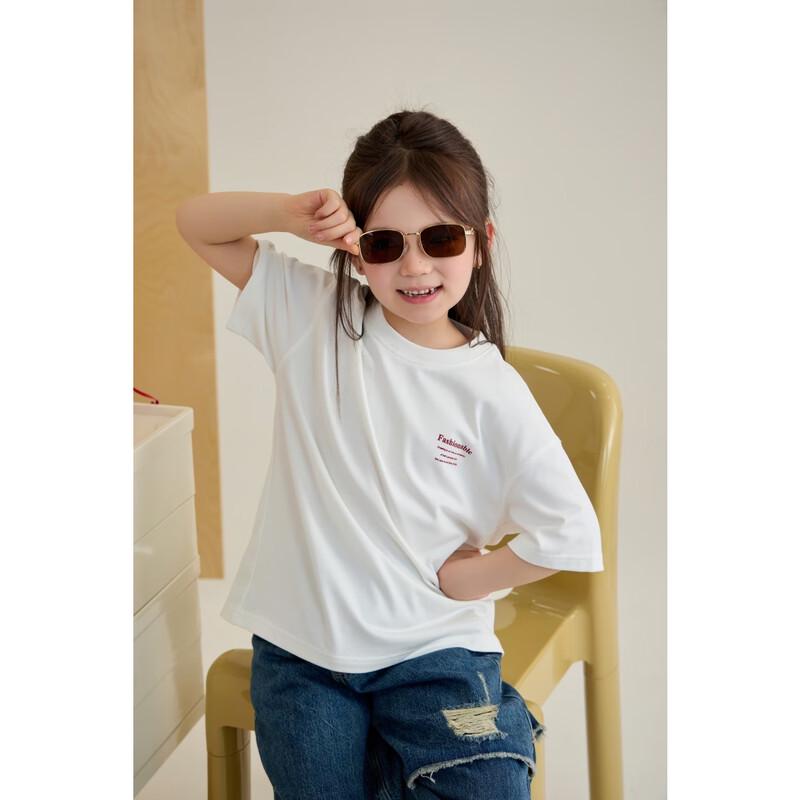 

Kids Letter Graphic Short Sleeve T-Shirt 160
