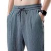 Pantalones Jogger de Verano de Seda de Hielo para Hombre Casuales Anchos Pantalones de Chándal Masculinos Primavera Ligeros Pantalones Harem Holgados
