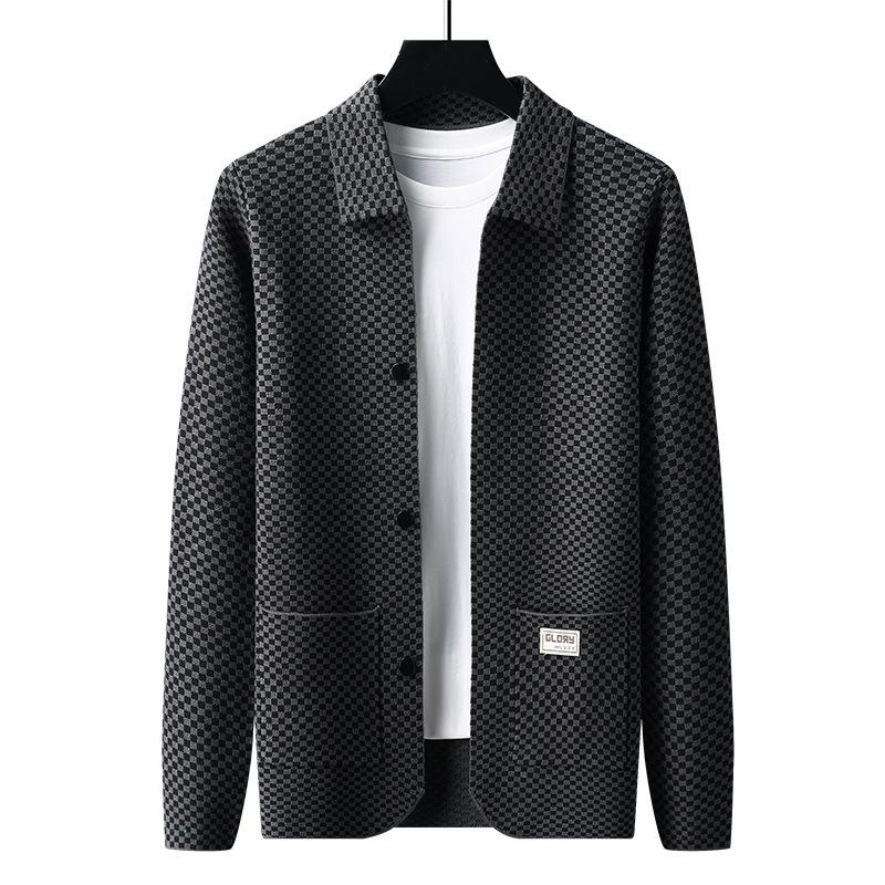 Autumn knitted cardigan men's loose coat ins trendy outerwear sweater versatile men's top