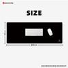 EXCO Black Large Mouse Pad Gaming Desk Mat Keyboard Pad Computer Office Solid Color FPS Thickened Long Precision Lock Edge 0687