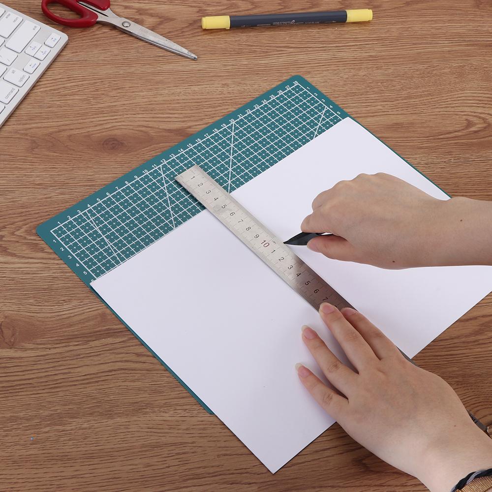 30*22cm Fabric Leather Craft Card Sewing Tool Cutting Mat A4 Grid Lines Cutting Plate Paper Board
