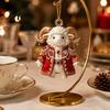Christmas Party Supplies 2027 New Year Sheep Ornament 2D Acrylic Tree Pendant Xmas Hanging Pendants with String Chinese Zodiac Goat Decor,