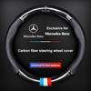 Car Steering Wheel Cover Breathable Anti Slip PU Leather Steering Cover For Mercedes Benz AMG W211 W203 W204 W210 W124 W202 CLA