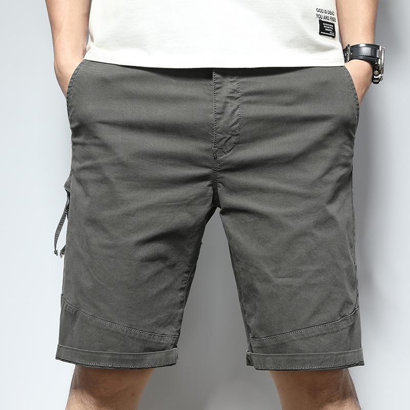 

Чоловічі літні робочі шорти з кількома сумками, літні шорти середньої довжини, вільні та повсякденні, колір хакі, модний верхній одяг, укорочені штани 38