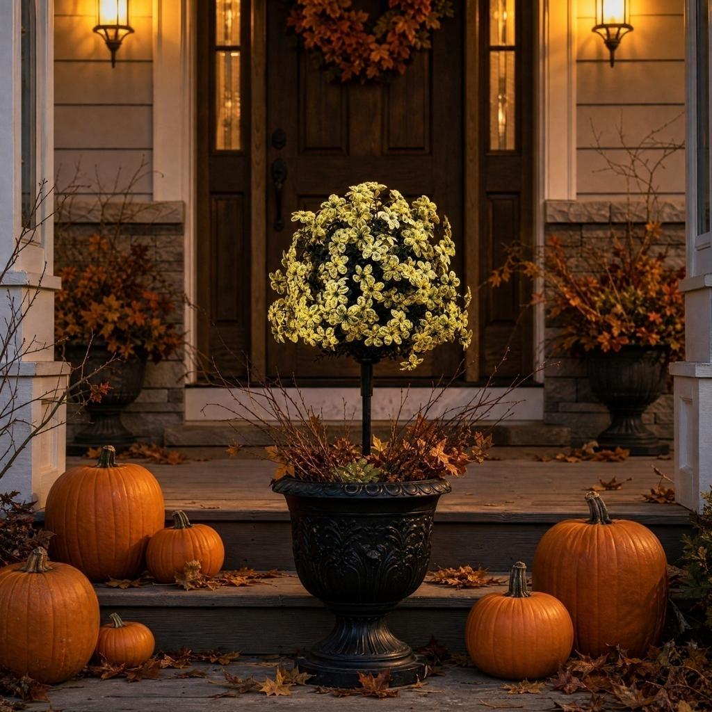 Artificial Pumpkin Ground Pick for Halloween Indoor Outdoor Decor