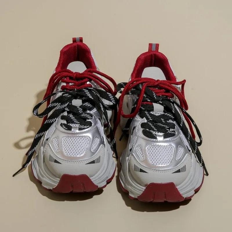 Fashion Shoes Women's Spring and Autumn 2024 New Women's Shoes All-match Thick-soled White Sneakers Fashion Casual Shoes