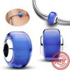 925 Sterling Copper Blue Green Pink Red Black White Purple Murano Glass Beads Fit Original Pantaro Charms Bracelet Women Zircon