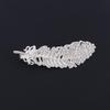 Rhinestone Bb Clip Elegant Large Women Barrette Hair Side Clip Crystal Hairpins Feather Hair Clips