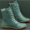 Large size retro medium boots women's autumn and winter new Martin boots women's TEUM boots women