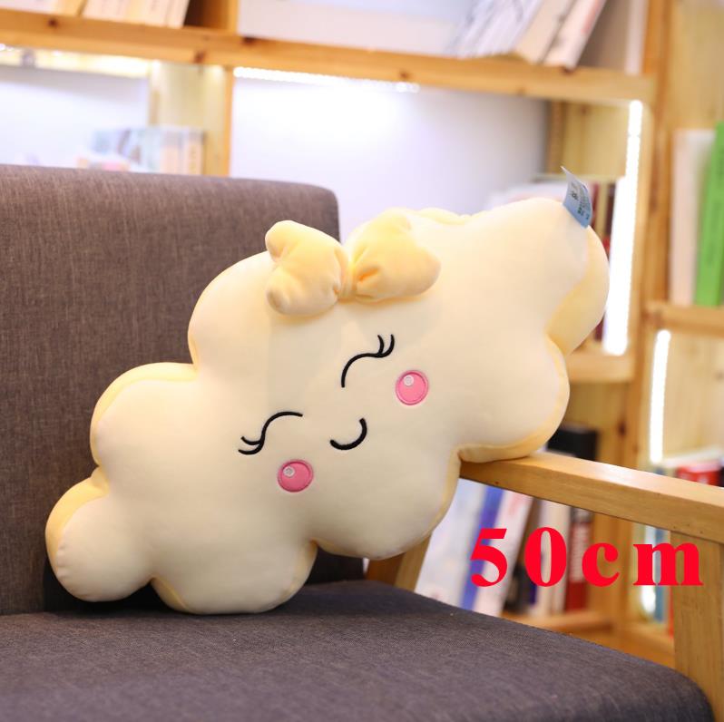 1Pc Giant New Style Kawaii Cloud Plush Pillow Soft Sofa Cushion Lovey Smile Cloud Stuffed Plush Toys For Children Girls Gift