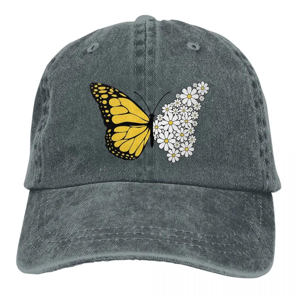 Funny Pure Color Dad Hats Butterfly Women's Hat Sun Visor Baseball Caps Flower Outdoor All Seasons Travel Adjustable Peaked Cap