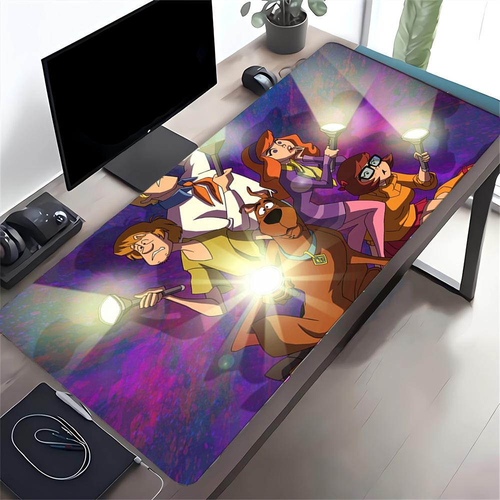 Scoobydoo Mystery Night Large Gaming Mouse Pad Nonslip Rubber Base Waterproof Desk Mat For Office Pc Laptop