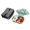Portable 304 Stainless Steel Divided Lunch Box with Insulation Bag