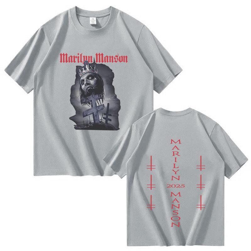 Marilyn Unisexson Harajuku Graphic 2025 Tour Hiphop Pop Fashion Trend Summer Print Pure Cotton 100 Loose Casual Tshirt