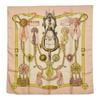 [USED]Hermes Carre 90 Frontaux et Cocardes Rosette Large Pink Multicolor HERMES Scarf, Size, Silk, Women's, [Pre-owned]