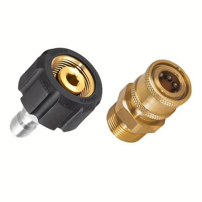 Brass Quick Connect Fittings M22 14mm To 1/4'' Quick Release Adapter Set - Pressure Washer Accessories