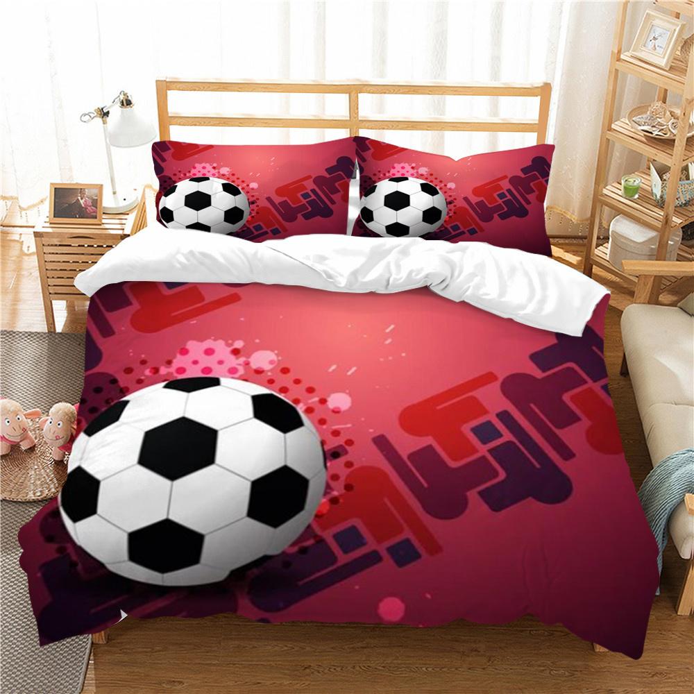 Soccer Duvet Cover Sports Style Home Bedspreads King Queen Size Bedding Fashion Quilt Cover Woman Man Bedding Sets