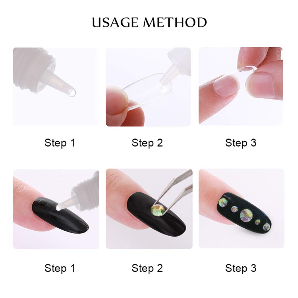 5/10Pcs 3g Nail Glue Quick Drying High Viscosity Multi-Function Nail Art Glue