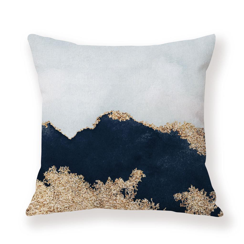Watercolor Ins Wind Flashing Plush Pillowcase Contrasting Color Creative Model Room Decoration Pillow Car Sofa