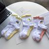 Non-Slip Professional Yoga Pilates Socks Women Fruit Embroidery Mid-Calf Sports Socks Customizable