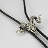 Elegant Black Bolo Tie with Bull Pendant Cowboy Bull Necktie Western Necklace Cool Bola-Tie Western Cowboy Costume