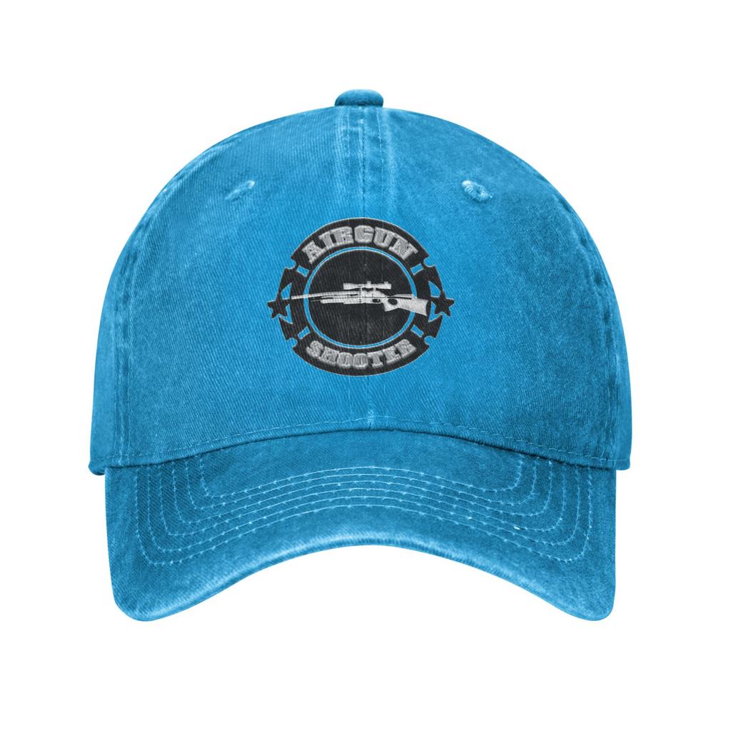 Luchtbuksschutter   Luchtgeweer logo Werkkleding Stijl Baseballpet Makkelijk Schoon te Maken Geschikt Voor Ovale Gezichten Zachte Top Denim Hoed