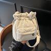 Simple Drawstring Bag Commute Nylon Handbag Portable Shoulder Bag  Outdoor