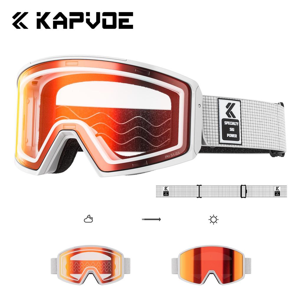 KAPVOE Anti-Fog Windproof Ski & Snowboard Goggles for Outdoor Sports