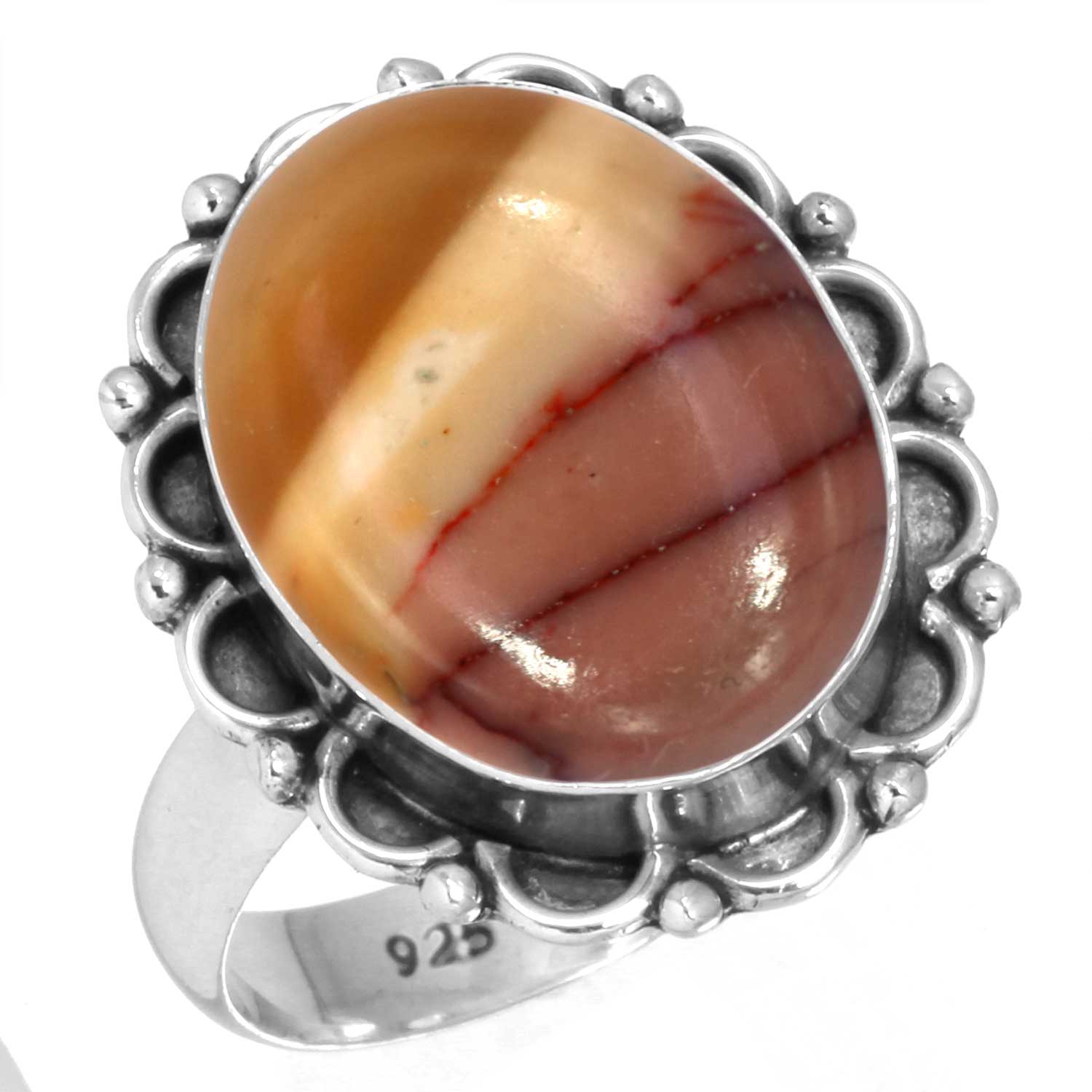 

Кольцо из стерлингового серебра 925 пробы, женское, с драгоценными камнями, ювелирные изделия ручной работы, подарок на День дружбы, мукаит, монтанский агат, моховой агат, колючая устрица, родонит, глаз Шивы 5