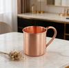 Cană din Cupru Pur 410ML Elegantă Cu Mâner Confortabil Pentru Cafea Bere Ceai Și Camping în Aer Liber Gura Largă Cana Vintage pentru Cafea