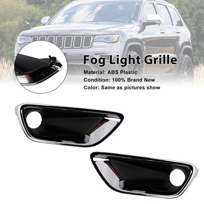 2PCS Front Fog Light Lamp Bezel 68261711AA Fit Jeep Grand Cherokee 2016-2020