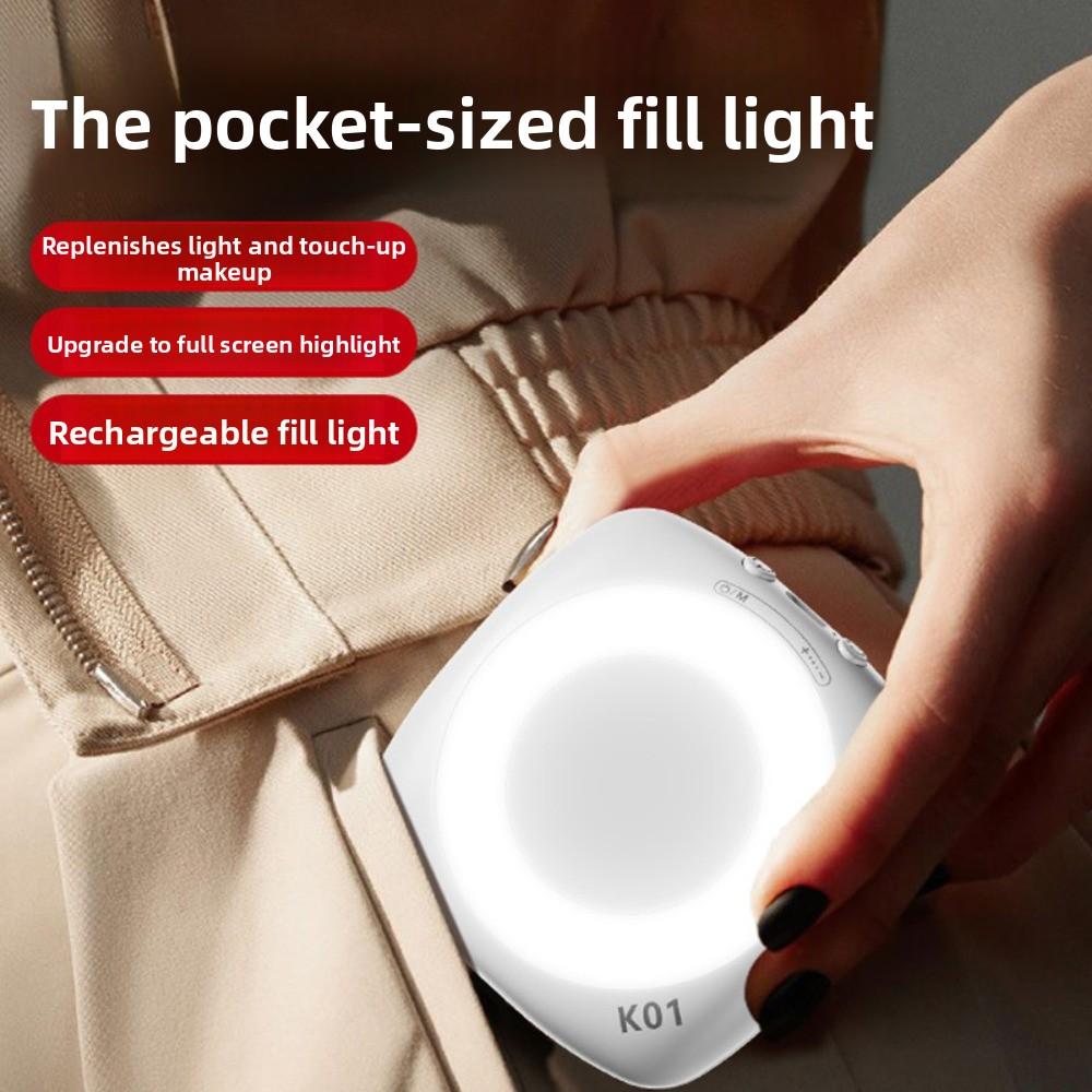 Portable Phone Selfie Light With Makeup Mirror LED Phone Fill Light  Conference