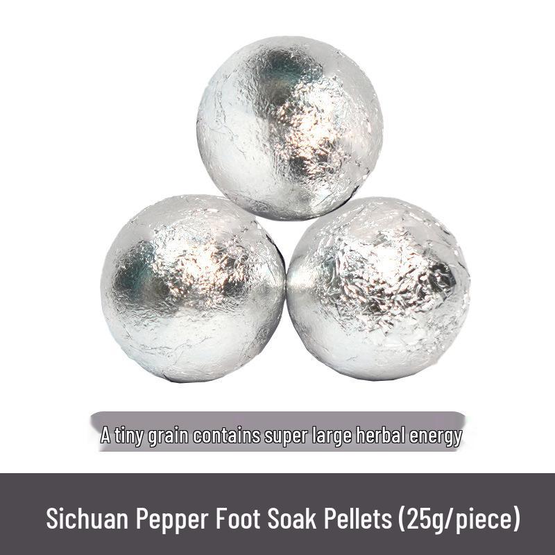 Sweat-Inducing Herbal Foot Soak Balls with Mugwort, Safflower, and Ginger Essential Oils - Instant Dissolving Bath Salt Balls