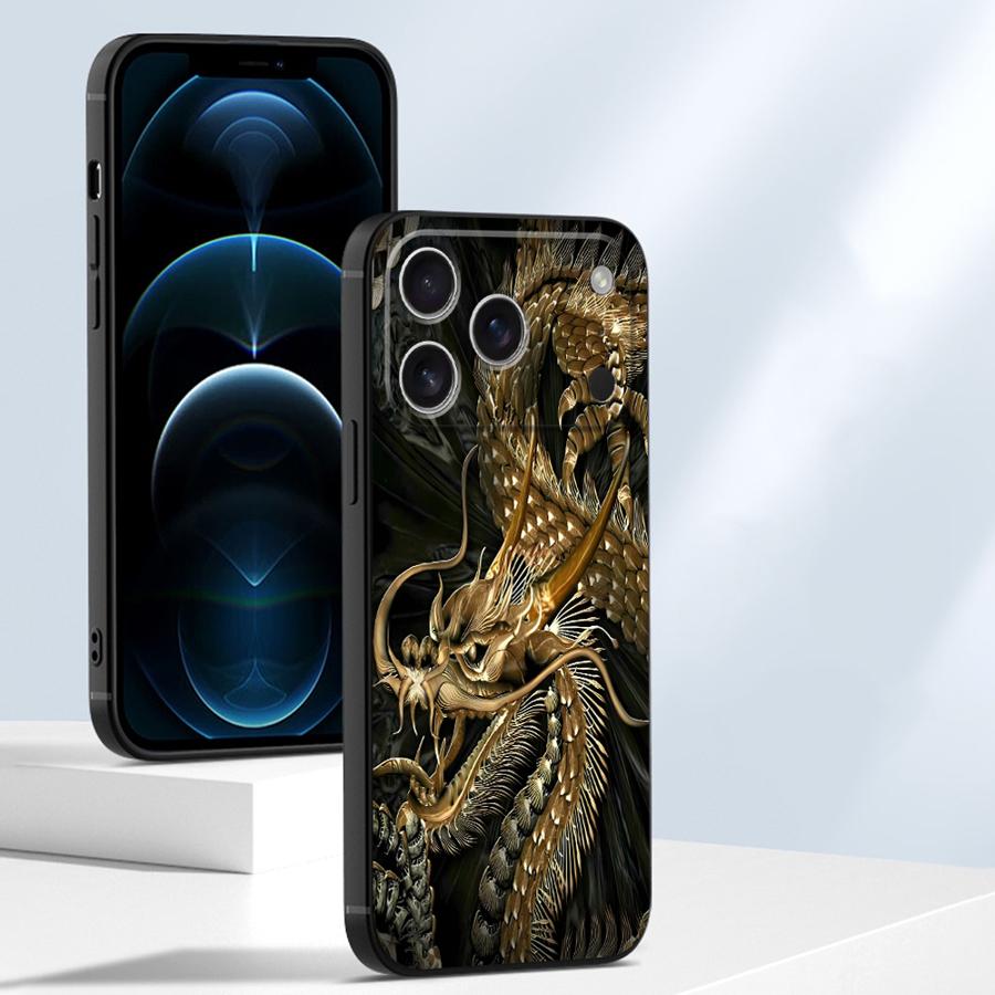 Tiger Dragon Case for Apple iPhone 17 Pro Max 13 11 12 Air XR XS MAX 16 14 15 Pro 7 8 Funda Phone Cover