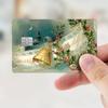4PCS Slim Waterproof Credit/Debit Card Stickers - Funny Food Coupons, Personalized Decor