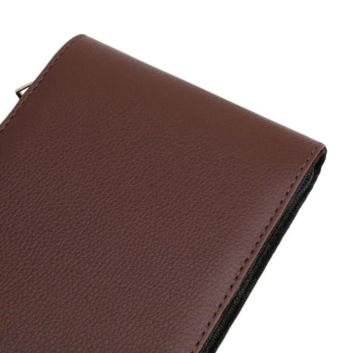 NOELAMOUR Fountain Pen Case 12-Count PU Leather Brown